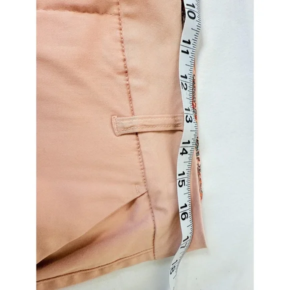 NWT One 5 One Womens Pink Crop Cuffed High Rise Straight Leg Pants 12 - Picture 8 of 11